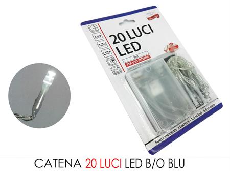 CATENA 20 LED BLU B/O