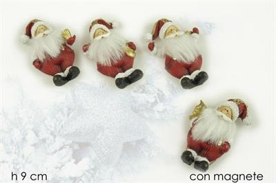 MAGNETE BABBO NATALE ROSSO 4ASS.